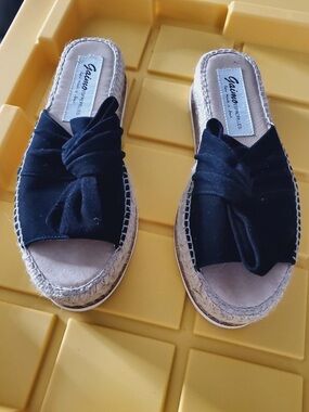 Gaimo Samantha Bow Platform Espadrille Sandals 7